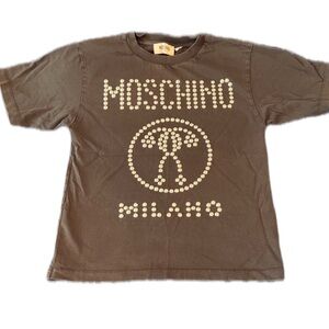 Moschino Kids Charcoal Graphic Tee